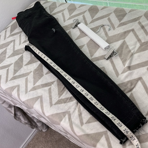 SPANX Black Skinny Ankle Jeans Distressed Vintage Wash size Small - Picture 9 of 9